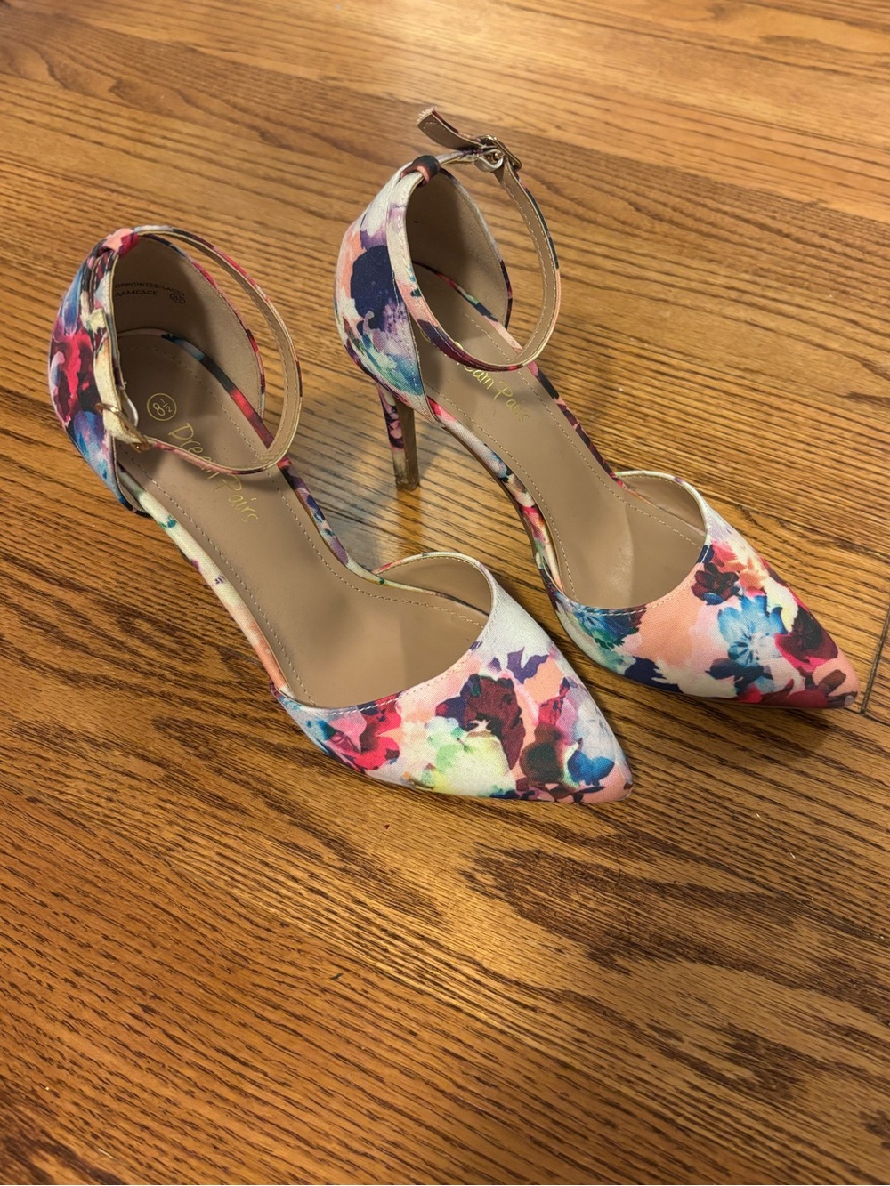 Dream Pairs Floral Stiletto Heels